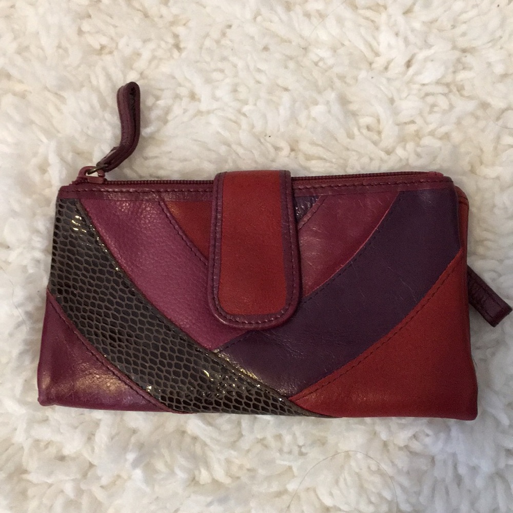 Fossil Wallet - Red and Purple